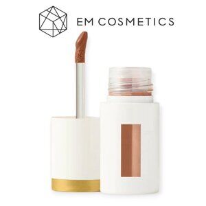 EM Cosmetics Everglass Lip Dew Tea Caramel Nude Hydrating Vegan Gloss NWT Clean7